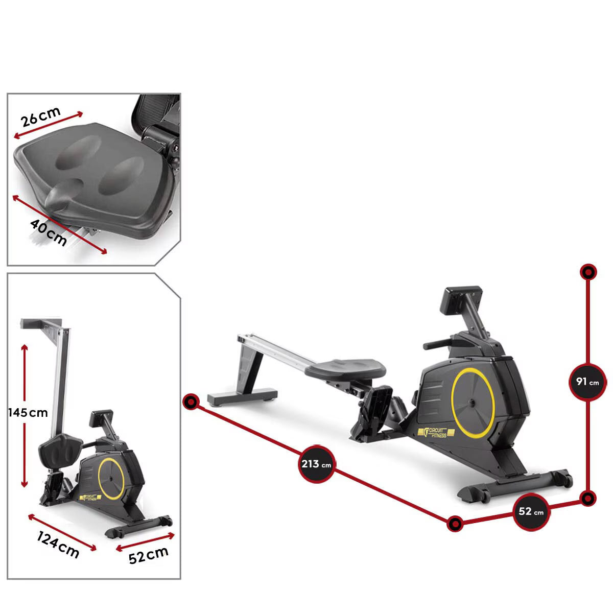 986RW Deluxe Magnetic Folding Rowing Machine