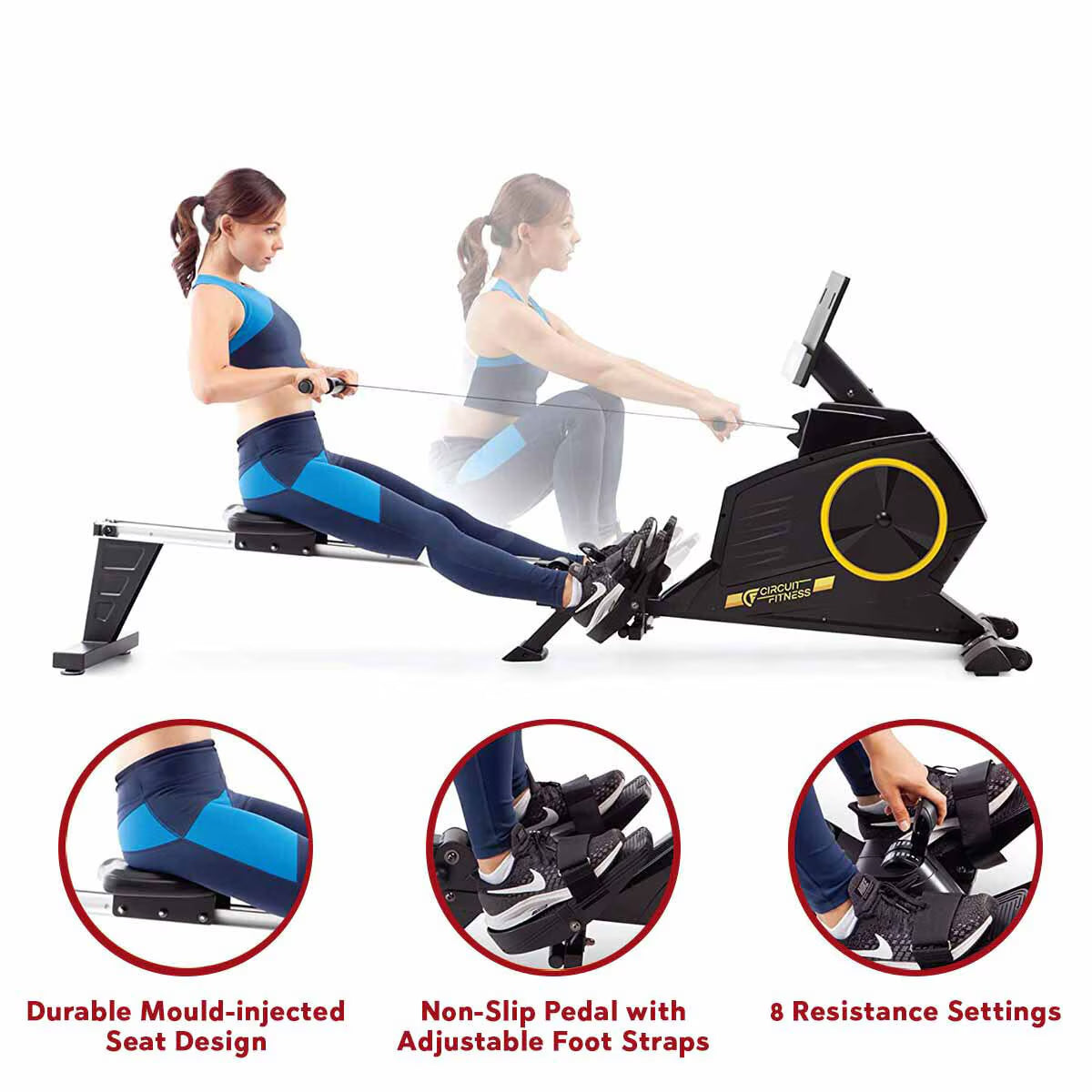 986RW Deluxe Magnetic Folding Rowing Machine